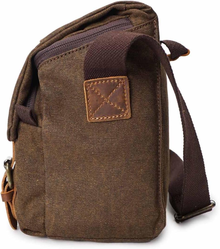 Neuleben Wasserdicht Klein Kameratasche SLR-Tasche Vintage Fototasche aus Canvas Unisex für Spiegelr