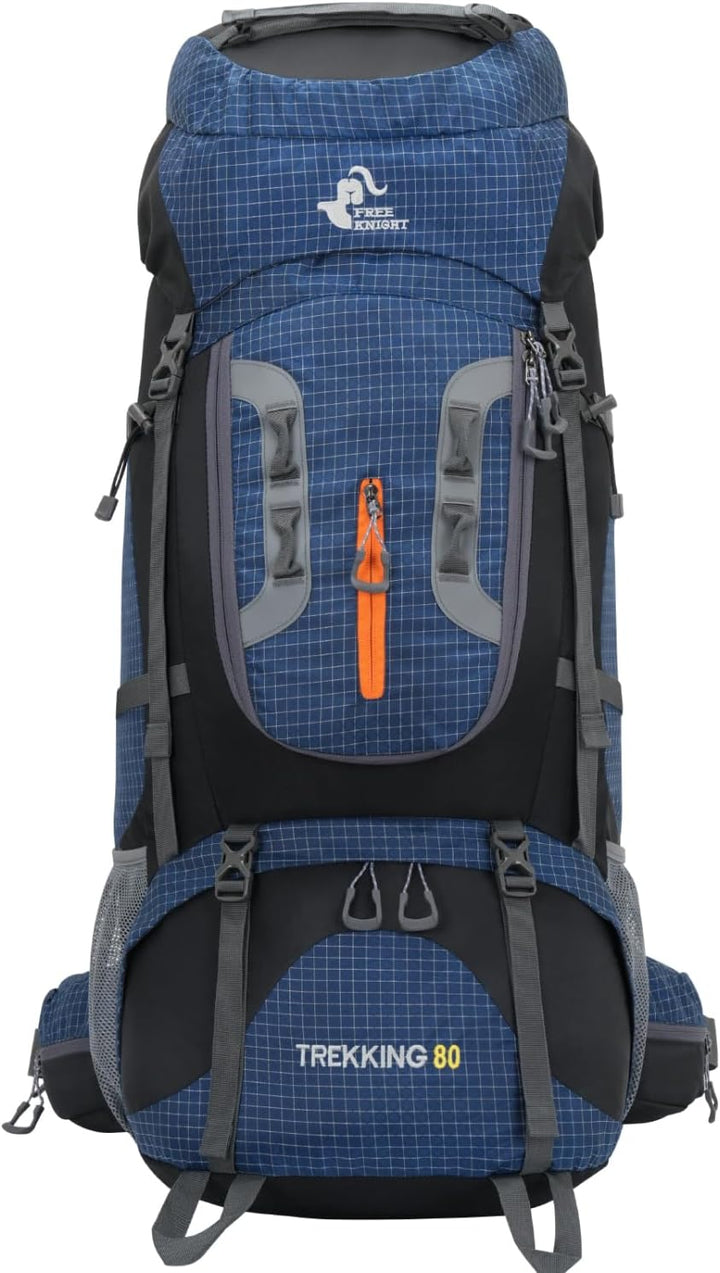 Bseash 80L Wasserdichter Wanderrucksack mit Regenschutz, leichter Outdoor-Sport, Reisen, Tagesrucksa