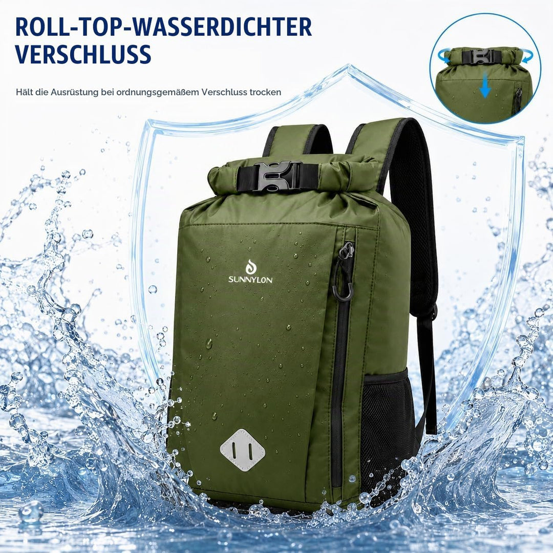 Dry Bag Rucksack,20L IPX8 wasserdichte Rucksack Rolltop mit Handyhülle,Wasserfester Tasche Schwimmen