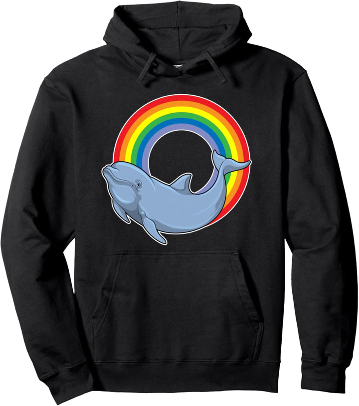 Delfin Regenbogen Pullover Hoodie