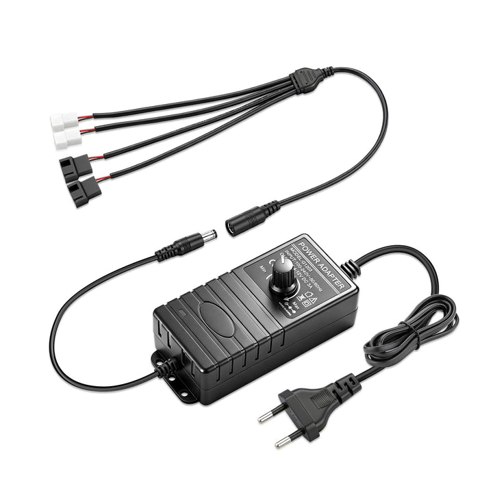 GDSTIME 36W 12V PC Lüfter Geschwindigkeit Controller 4 Wege mit 2pin 3 Pin 4 Pin Splitter Kabel Rege