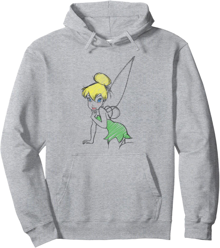 Disney Peter Pan Tinker Bell Sketch Portrait Pullover Hoodie