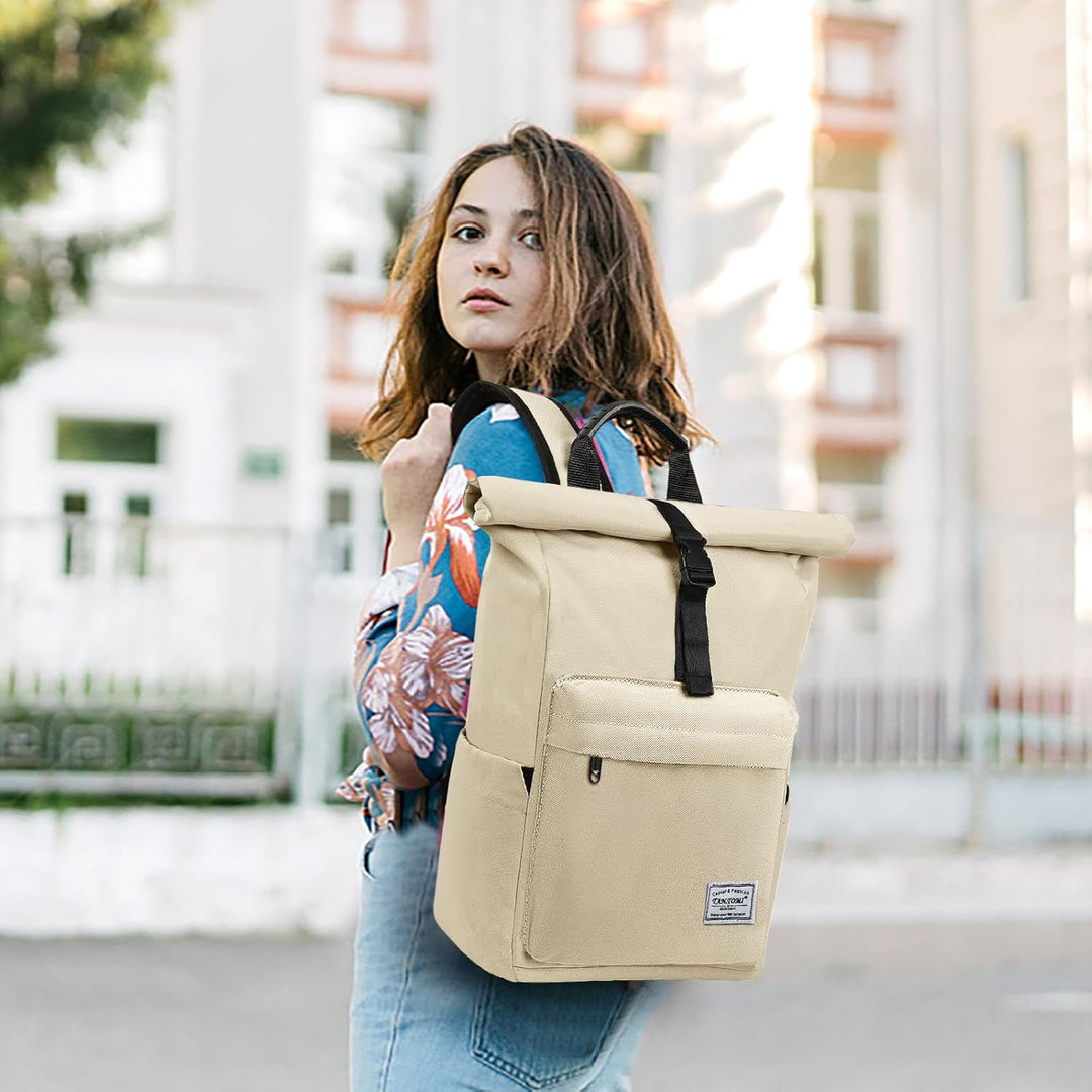 TANTOMI Rucksack Damen Herren, Rucksack Laptop Tasche 15,6 Zoll, Laptop Rucksack Damen Herren weit ö