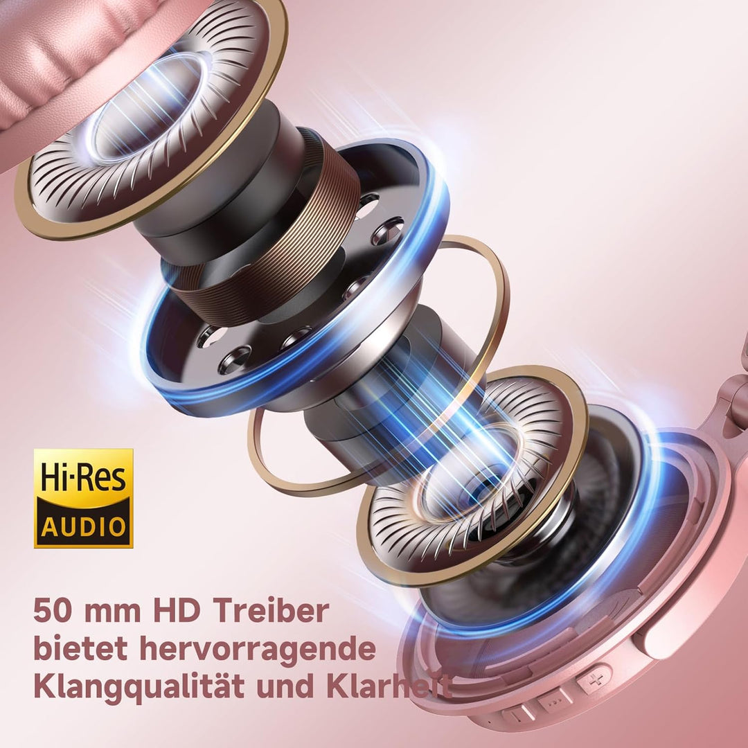 OneOdio Bluetooth Kopfhörer Over Ear [Bis zu 110 Std & BT 5.2] Kopfhörer Kabellos Bluetooth mit 50mm