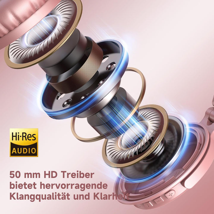 OneOdio Bluetooth Kopfhörer Over Ear [Bis zu 110 Std & BT 5.2] Kopfhörer Kabellos Bluetooth mit 50mm