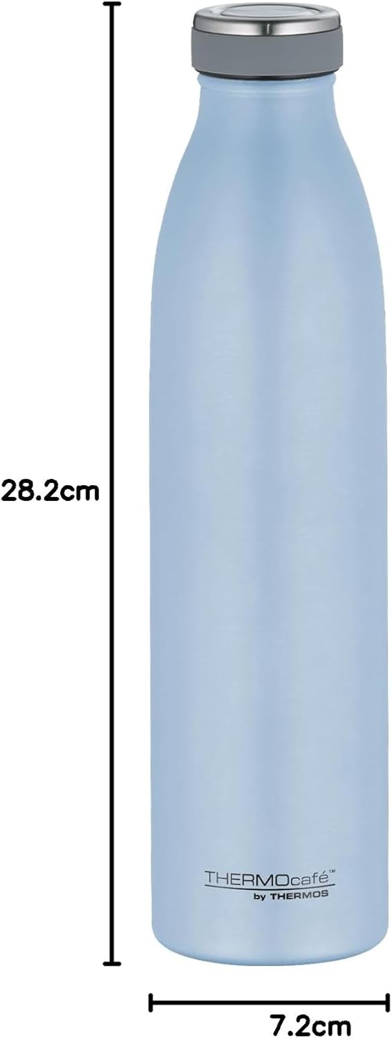 THERMOcafé by THERMOS TC BOTTLE pastell blau matt 0,75l, Edelstahl Isolierflasche kohlensäurefest, 1