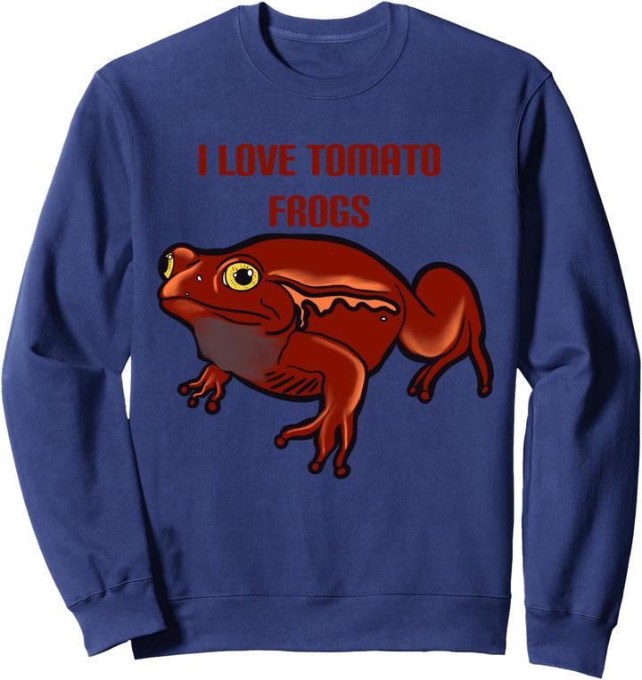 Ich liebe Tomatenfrösche Niedliche Kröte Tier Design Sweatshirt