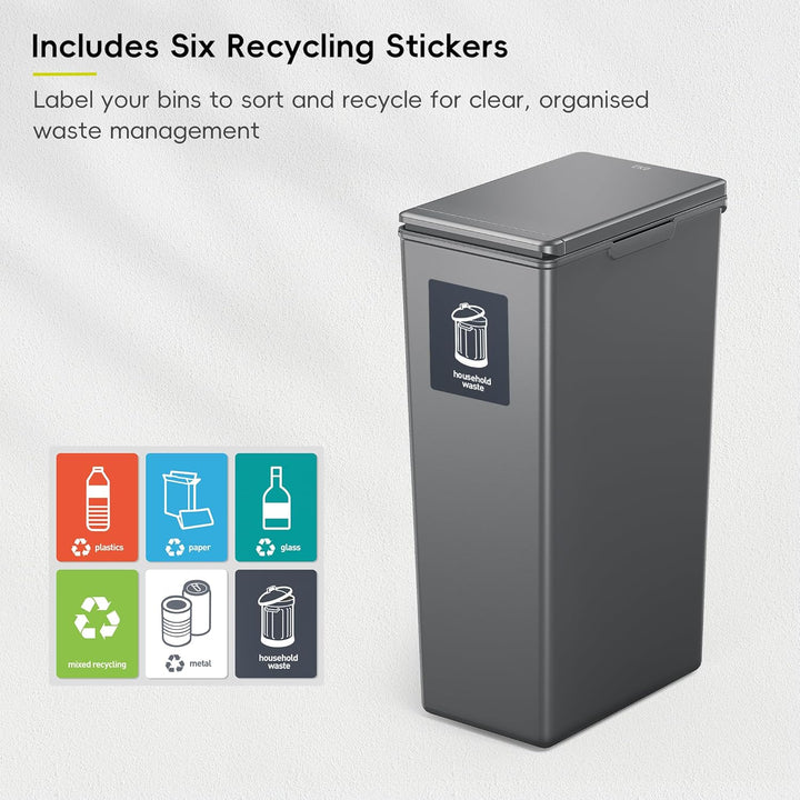 EKO - Morandi Küchenabfalleimer - Plastic Touch Recycling Mülleimer - Perfekt für Küche & Zuhause, d