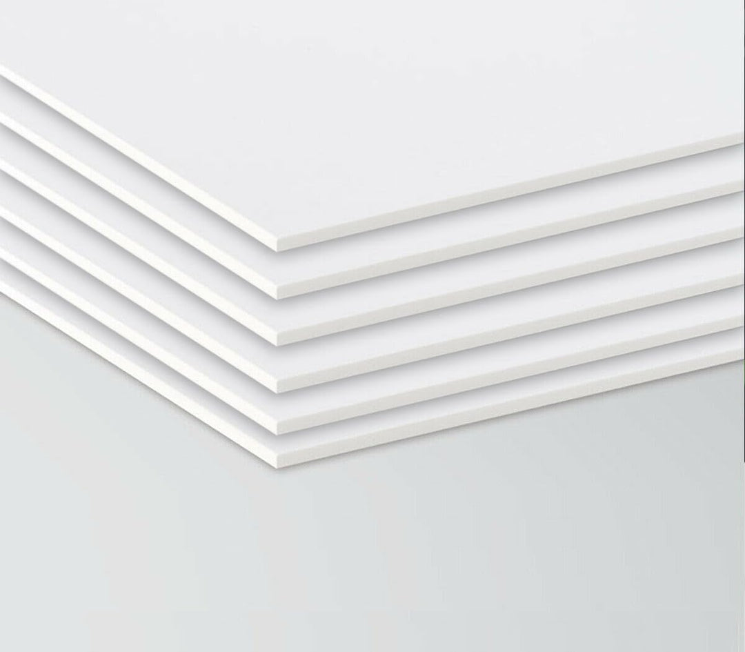 Set mit 6 Stück Forex-Platten Farbe weiss Dicke 5 mm Grösse 40 x 30 cm
