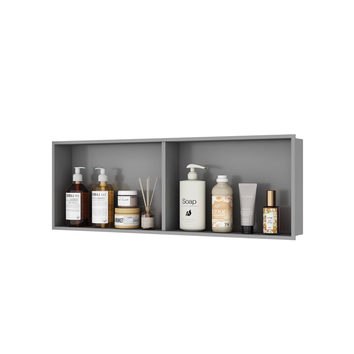 Wandnische Dusche Edelstahl 90 x 30 x 10 cm Grau, Duschnische Wandnische | Hochwertiger Edelstahl –