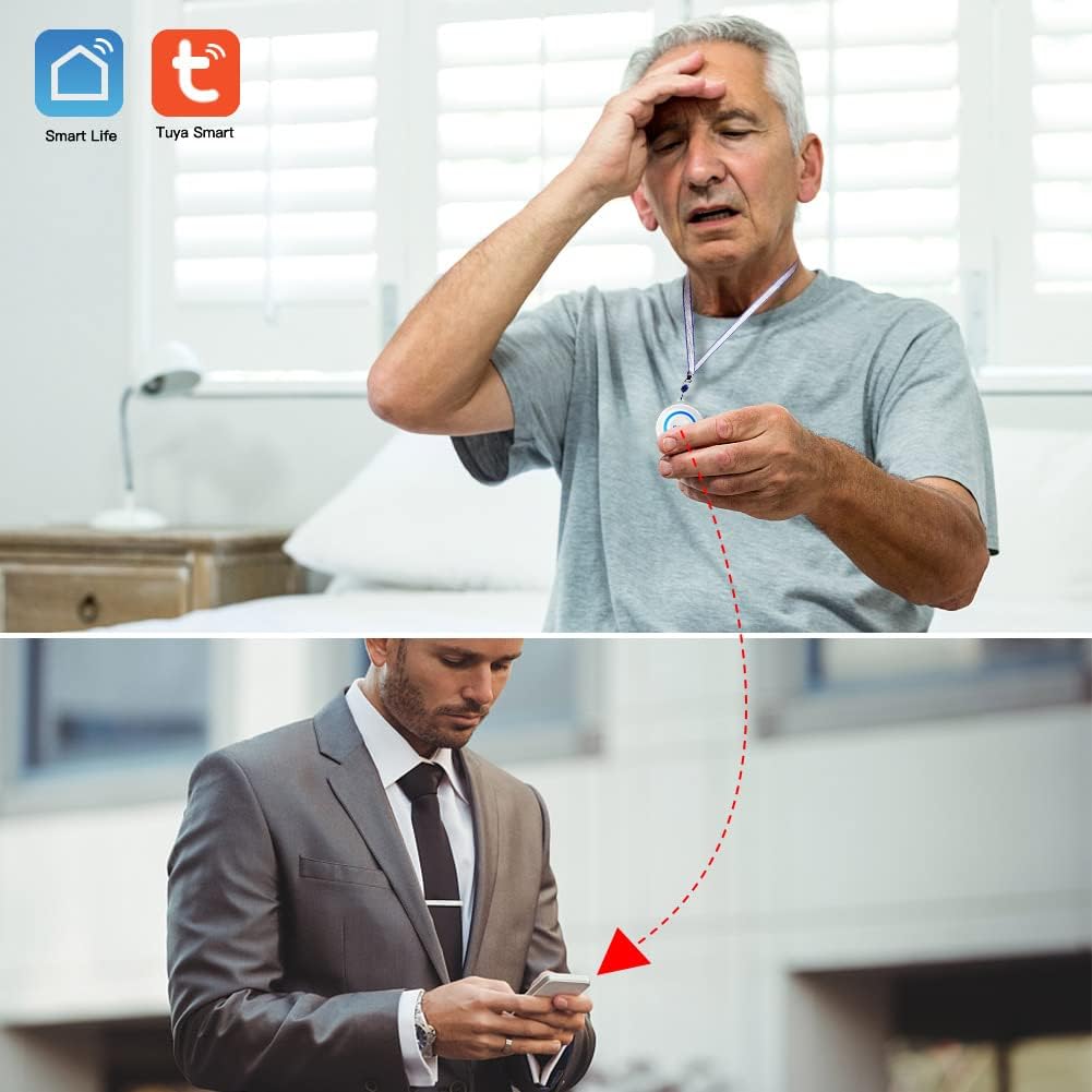 SINGCALL Tuya WiFi Smart SOS-Notrufknopf für Senioren, Kinder, Persönlicher Alarm für ältere Patient