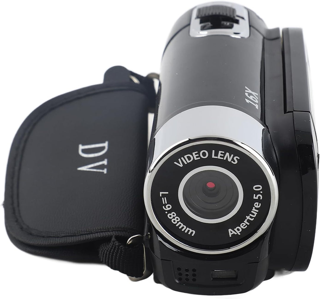 VBESTLIFE Full HD 270 ° Rotation 720P 16X High Definition Digital Camcorder Video DV Kamera(schwarz)