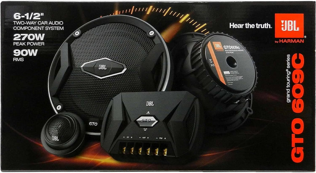 JBL GTO609C - 2-Wege Komponent Auto Lautsprecher Set von Harman Kardon - 270 Watt KFZ Car Hifi Autol