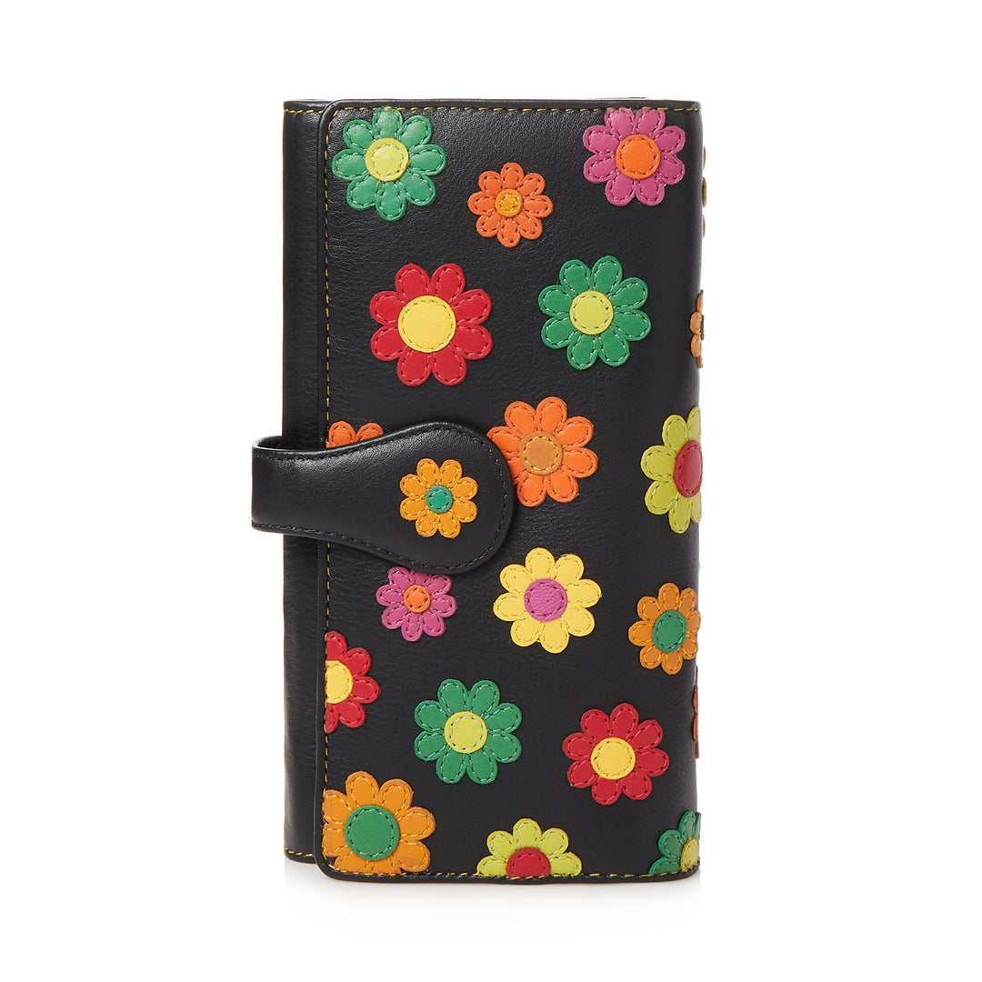 VISCONTI ® Geldbeutel Damen Leder RFID Schutz Portemonnaie Damen Geldbörse Bifold Mehrfarbig Portmon