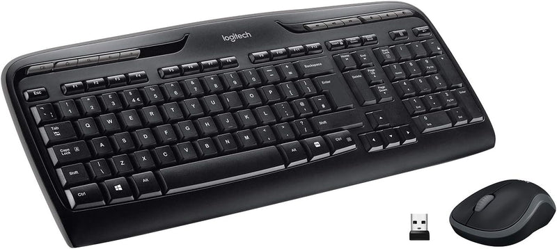 Logitech MK330 Kabelloses Tastatur-Maus-Set, 2.4 GHz Verbindung via Unifying USB-Empfänger, 4 progra