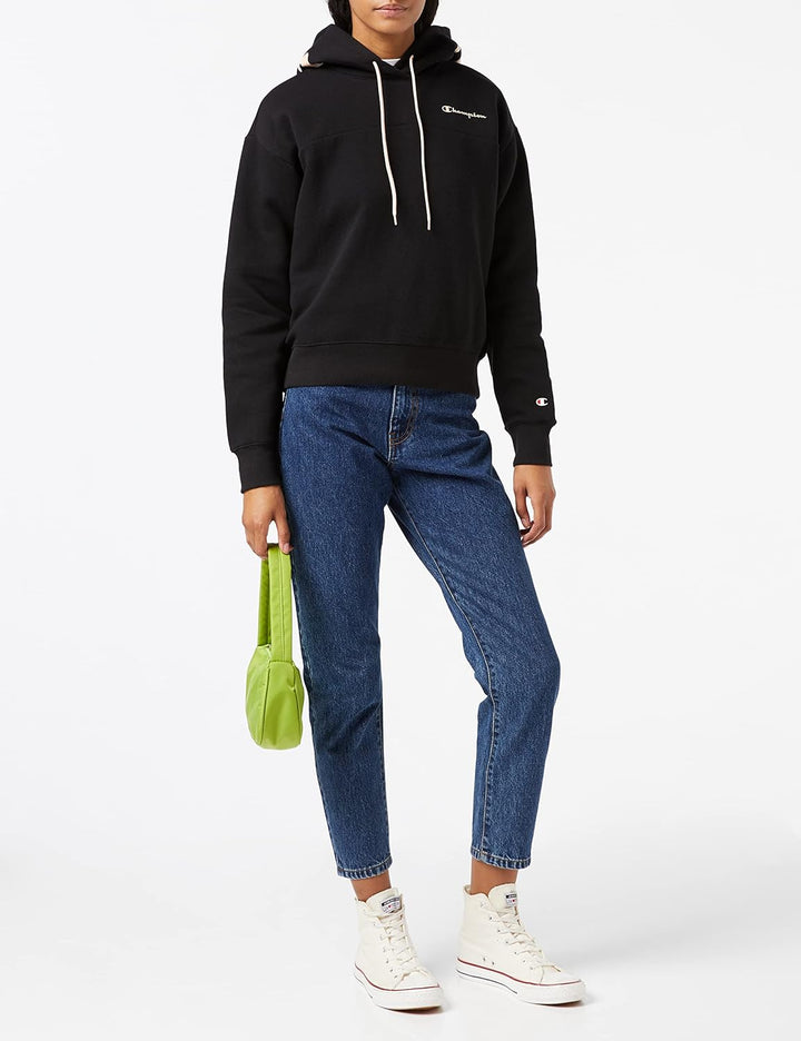 Champion Damen Champion Addicted Kapuzenpullover, Schwarz, L