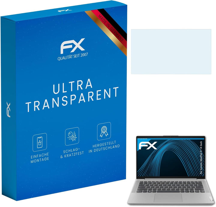 atFoliX Schutzfolie kompatibel mit Lenovo IdeaPad 5 14 Inch Folie, ultraklare FX Displayschutzfolie