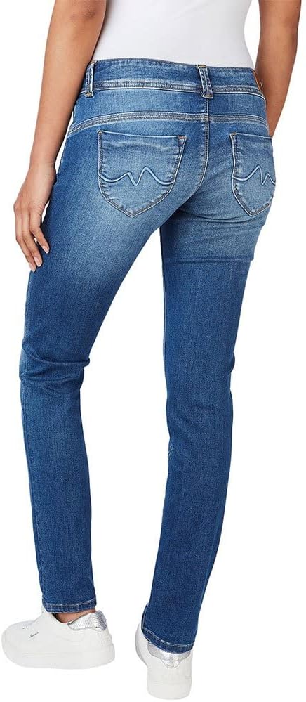 Pepe Jeans Damen Jeans New Brooke 25W / 30L Blue (Denim-gv9), 25W / 30L Blue (Denim-gv9)