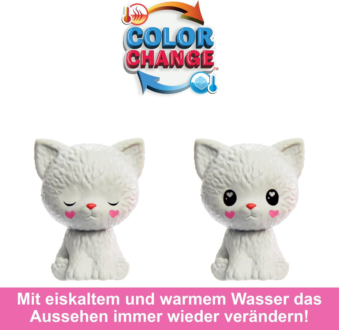 BARBIE Cutie Reveal Puppe - Chelsea-Puppe mit langem braunem Haar und 6 Überraschungen, Plüschtierfr