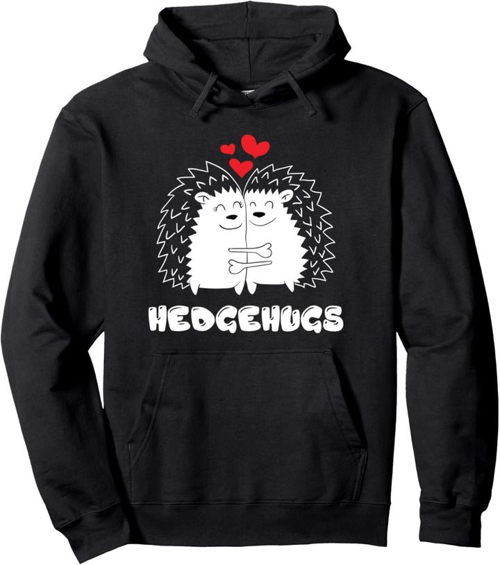 Hedgehugs Hugging Hedgehog Couple Igel Pärchen Valentinstag Pullover Hoodie