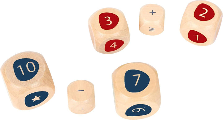 Small Foot Display Rechenwürfel Educate aus Holz, 12 Stück, Lernspielzeug für Mathe-Fans, ab 6 Jahre