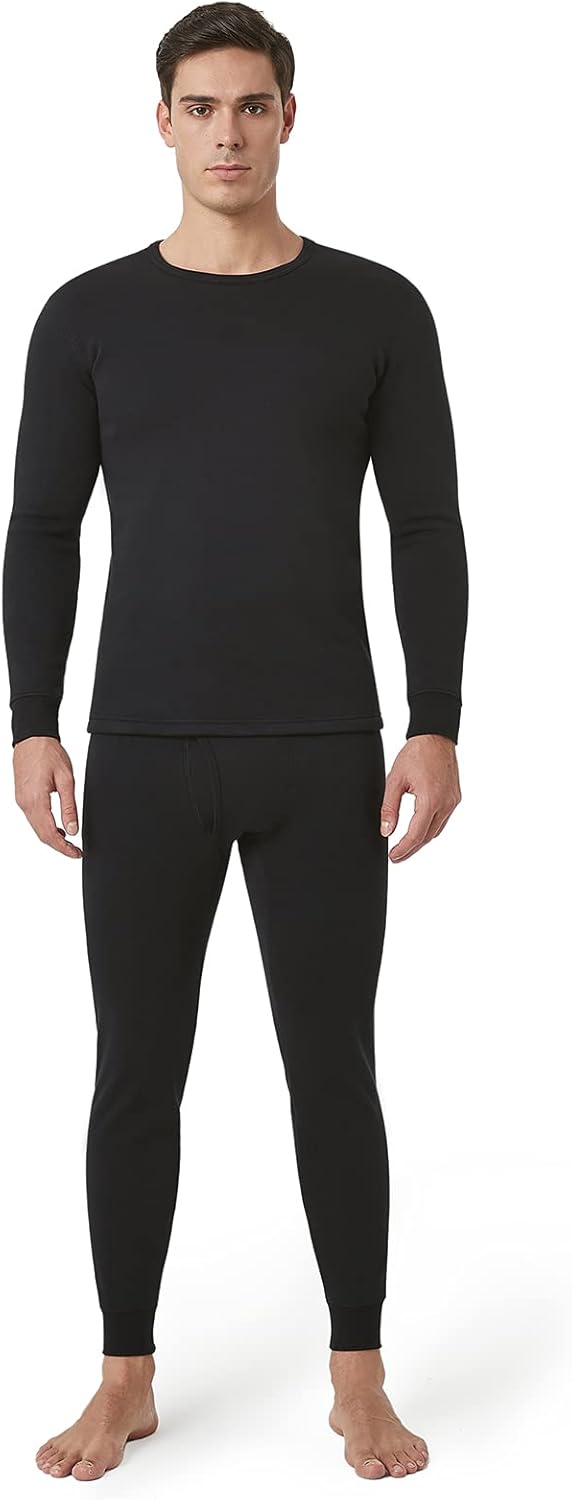 LAPASA Herren Extra warmes Dickes Thermounterwäsche Set, Samtfutter Funktionsunterwäsche, Thermoober