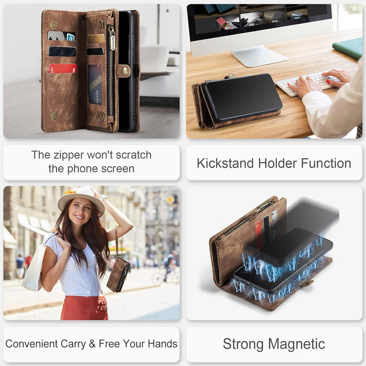 UFinetech Samsung A33 Hülle, Flip Leder TPU Stossfest Kartenfach Tasche Samsung Galaxy A33 5G Handyh