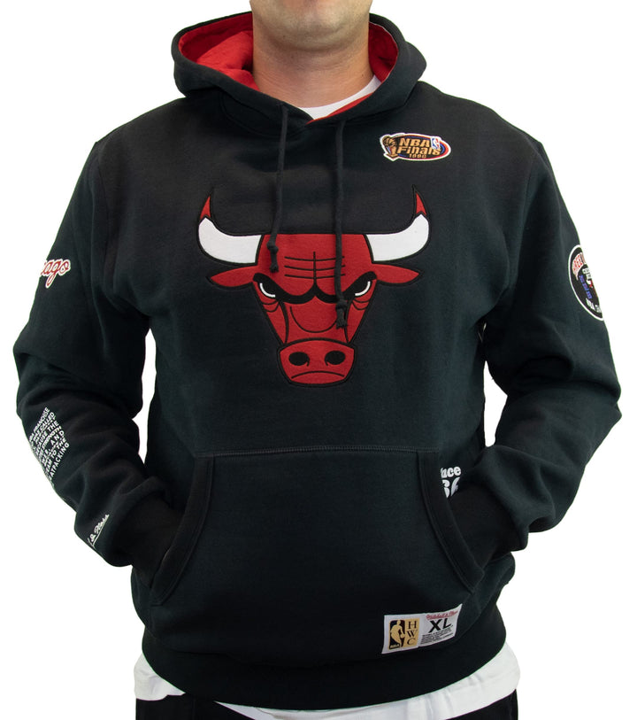 Mitchell & Ness Team Origins Fleece Hoody M Chicago Bulls, Black, M Chicago Bulls, Black