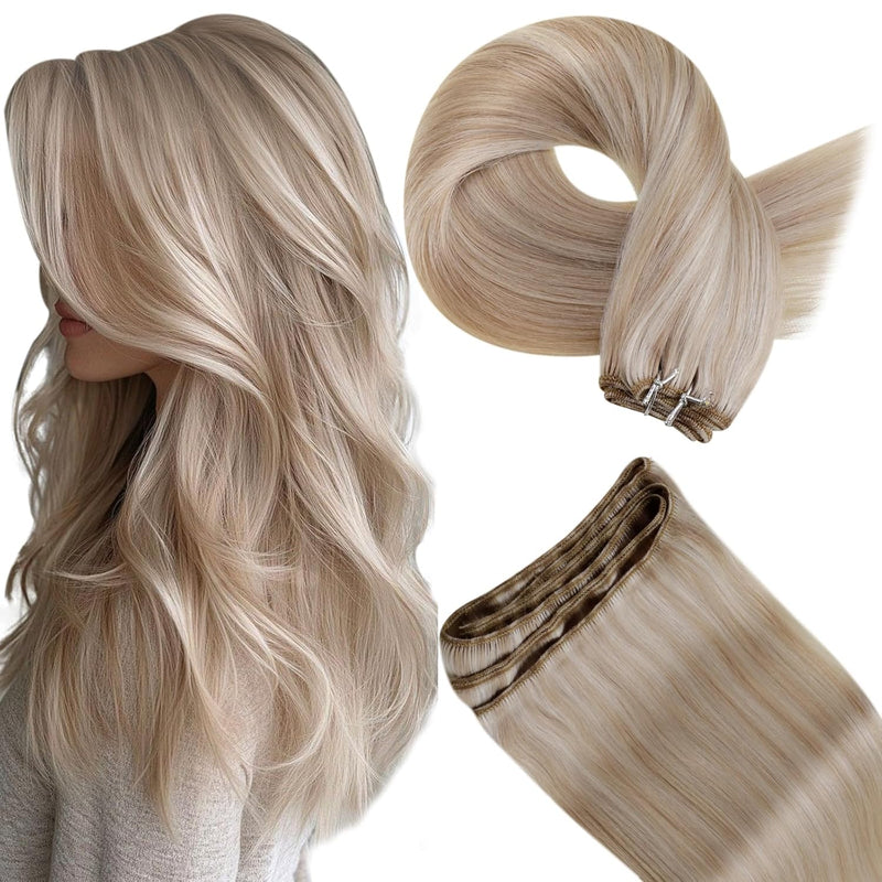 Hetto Echthaar Tressen Extensions Blond Echthaar Extensions Tressen Remy Menschliches Haartressen Ex