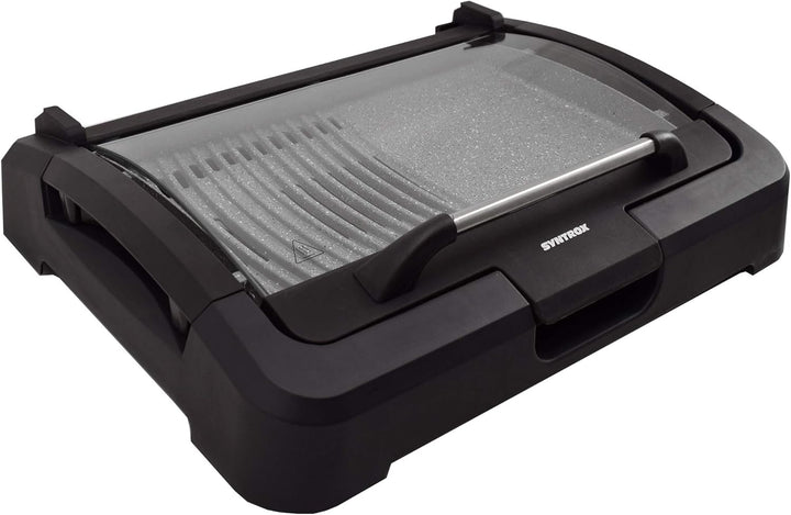 Syntrox Germany TG-2200W elektrischer Tischgrill mit Keramik Grillplatte Elektrogrill BBQ Grill Barb