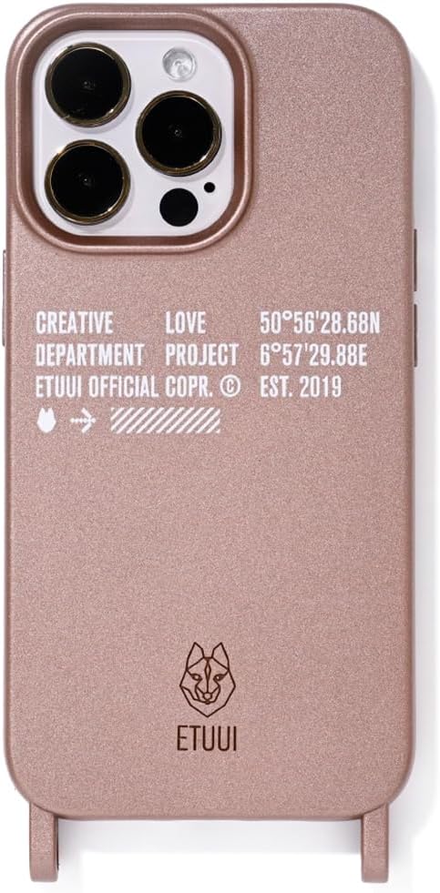 ETUUI Metallic Hook Hülle mit Ösen iPhone 13 Braun [kompatibel mit MagSafe] - hochwertige Schutzhüll