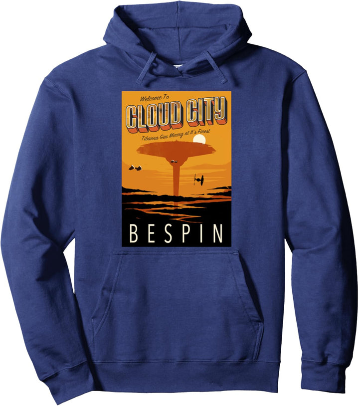 Star Wars Welcome To Cloud City Text Poster Pullover Hoodie