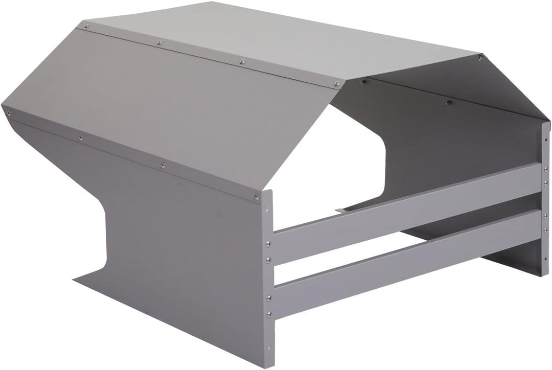 Mähroboter-Garage HWC-L43, Dach Unterstand für Rasenmäher, Metall 40x59x69cm - grau, Grau