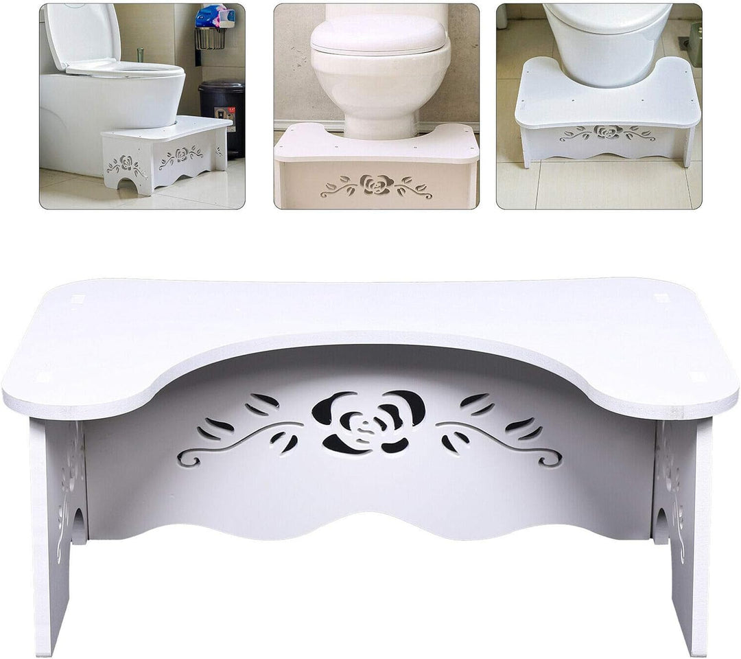 Toilettenhocker, 35° Toilettenhilfe Fussstütze Rutschfest WC-Trittbrett Tragbar WC Schemel 47×27,5×1