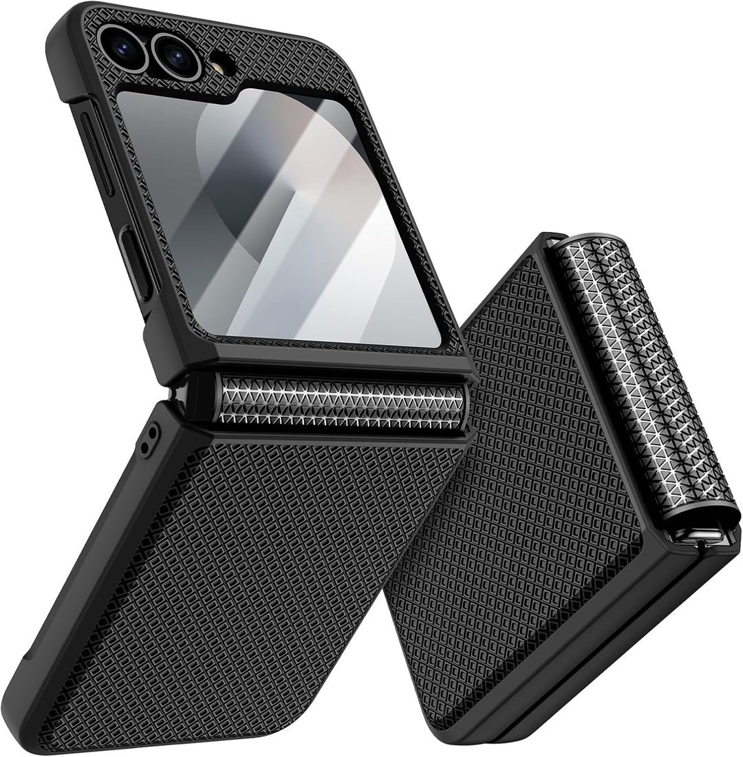 Doeshine für Samsung Galaxy Flip 6/Z Flip 7 FE Hülle [Not for Flip 7] mit Scharnierschutz & Displays