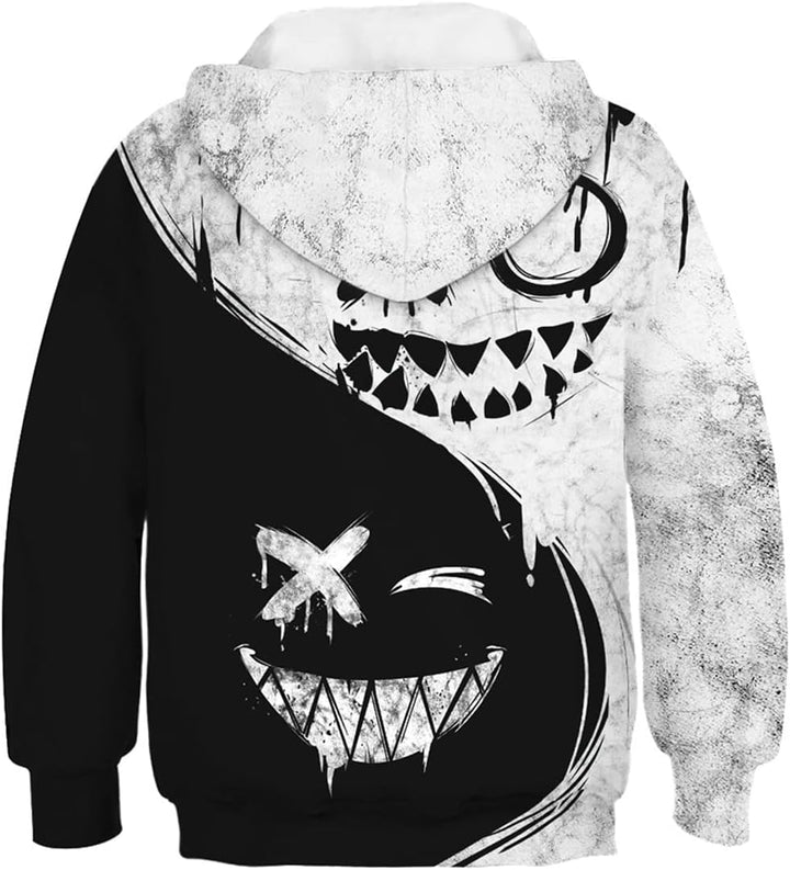 PADOLA Jungen Kapuzenpullover 3D Druck 4-13 Jahren Kinder Hoodie Boys Lustig Gedruckt Langarmshirt W