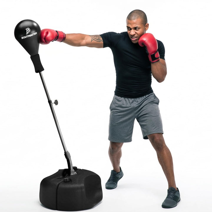 Punching Bag with Stand, Boxing Bag for Teens & Adults - Height Adjustable - Speed Bag for Training,