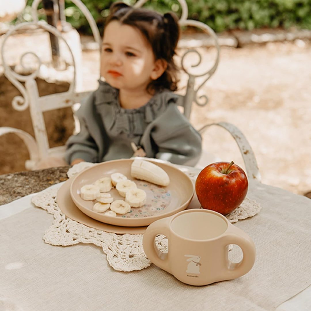 Suavinex, Kindergeschirr Set, Baby-Essensset Mit Platzset Rutschfest + Teller + Schale + Tasse + Löf