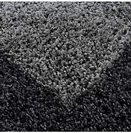 Carpettex Hochflor Teppich Wohnzimmer Shaggy Flokati Teppich Modern Bordüre Design 80 x 250 cm Flur