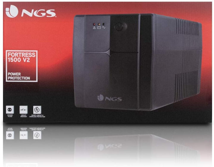 NGS FORTRESS1500V2 - Unterbrechungsfreie Stromversorgung USV, Off Line UPS 1200 VA, konstante Ausgan