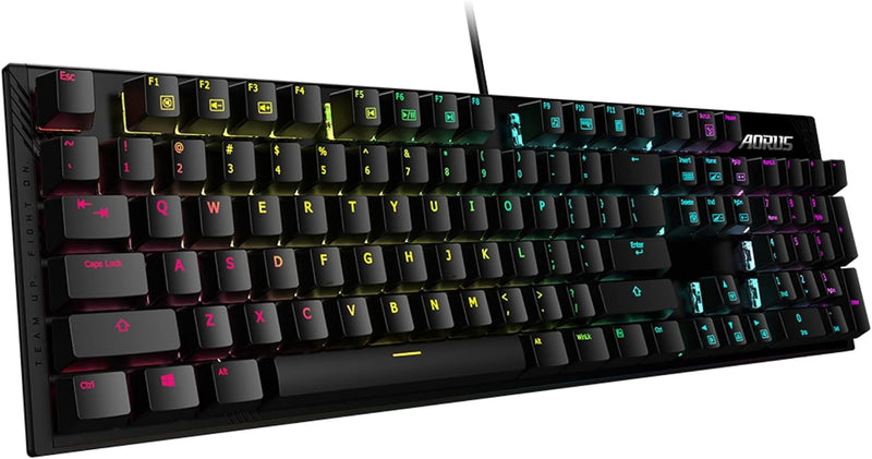 Gigabyte Aorus K1 Gaming Tastatur RGB QWERTZ, MX-Red, Schwarz