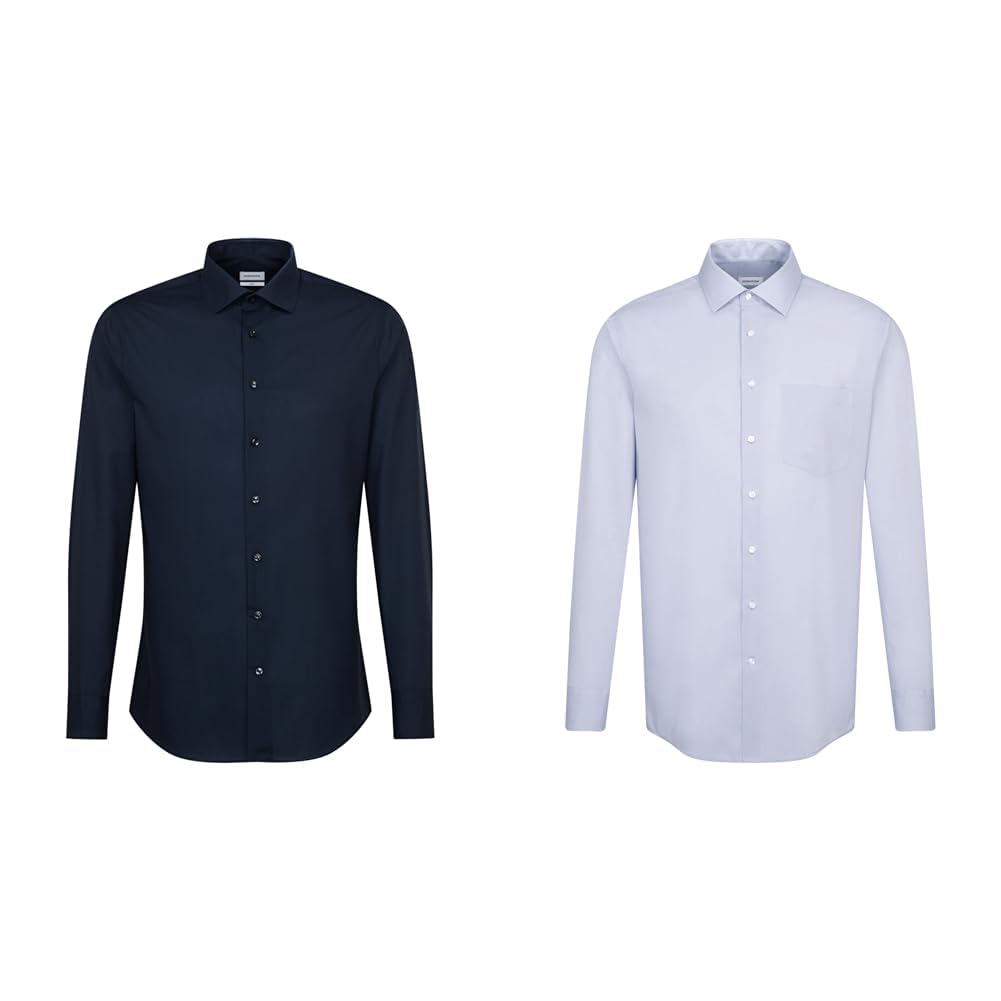 Seidensticker Herren Business-Hemd - Slim Fit - Bügelfrei - Kent-Kragen - Langarm - 100% Baumwolle 3