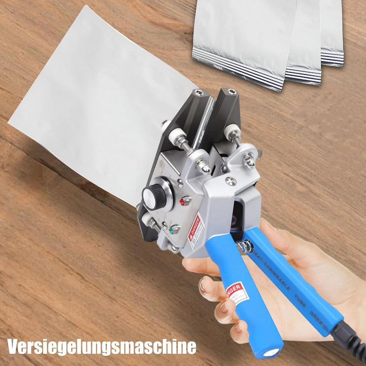 FKR-200 Hand Versiegelungsmaschine, 300W Siegelmaschine Zangendichtung Maschine, Heisssiegelgerät Tr