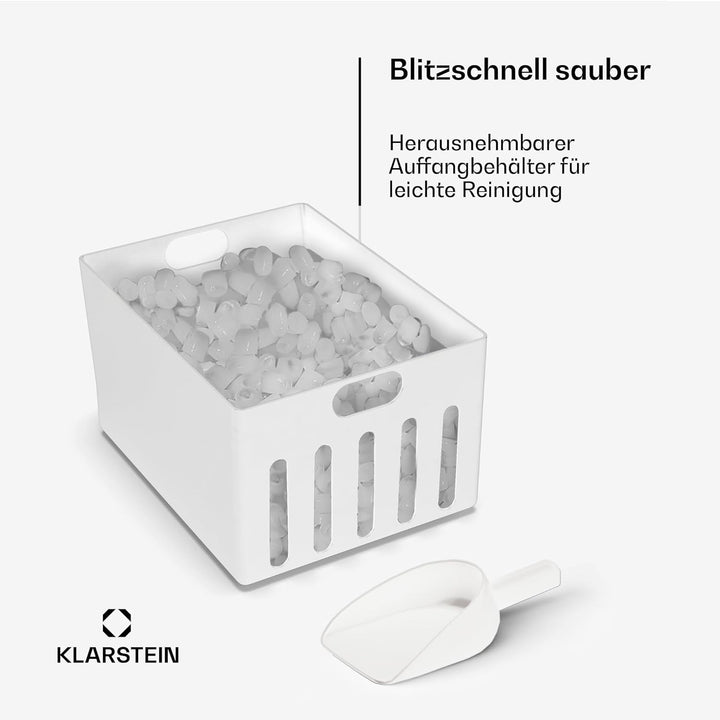Klarstein Icefestival Bullet Eiswürfelmaschine – 20 kg/24 h, 400 W, 3-Liter-Tank, Eiswürfel & Gerieb