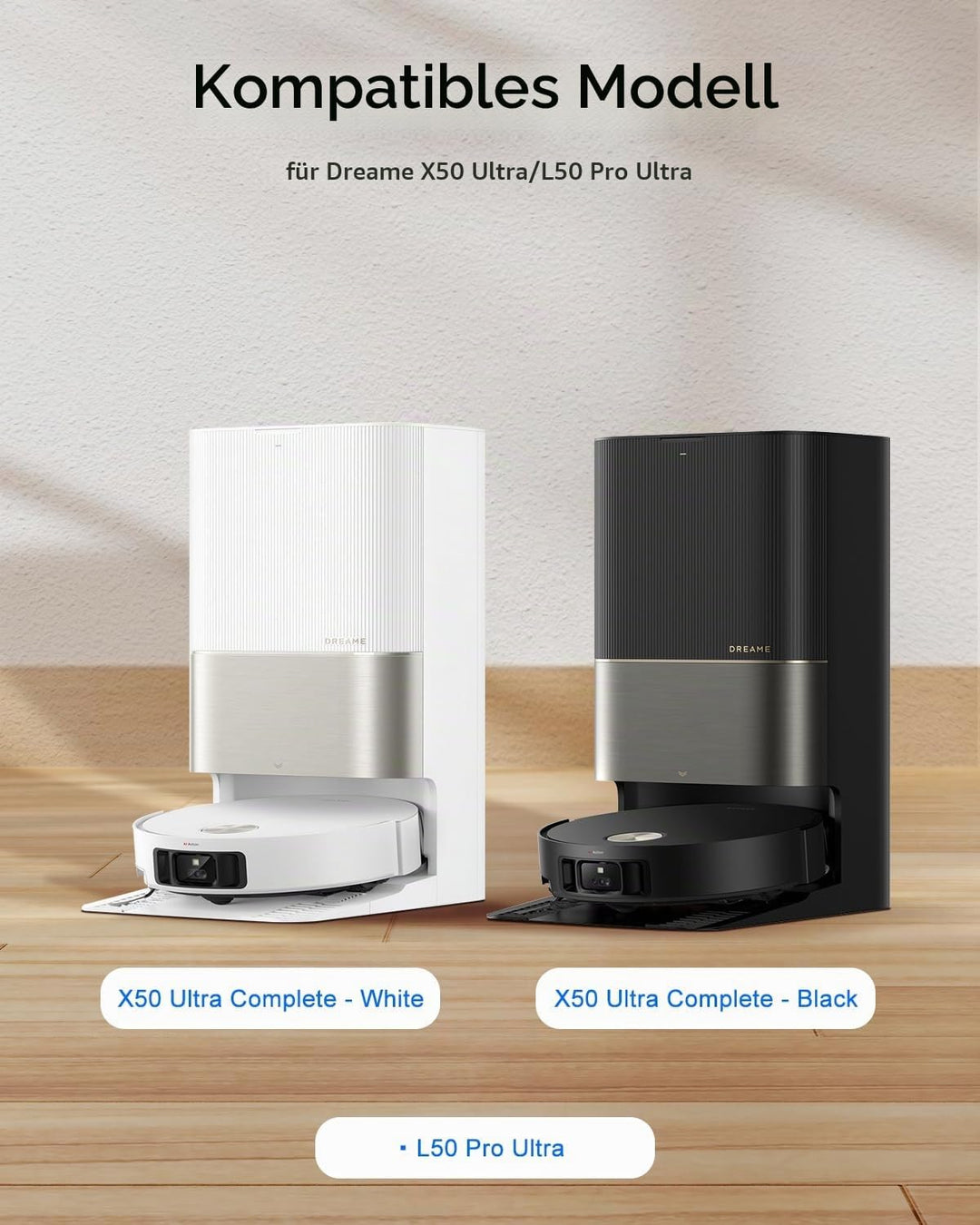 Zubehörset Ersatz für Dreame X50 Ultra Complete/L50 Pro Ultra/L40s Pro Ulta/X50 Master Saugroboter,
