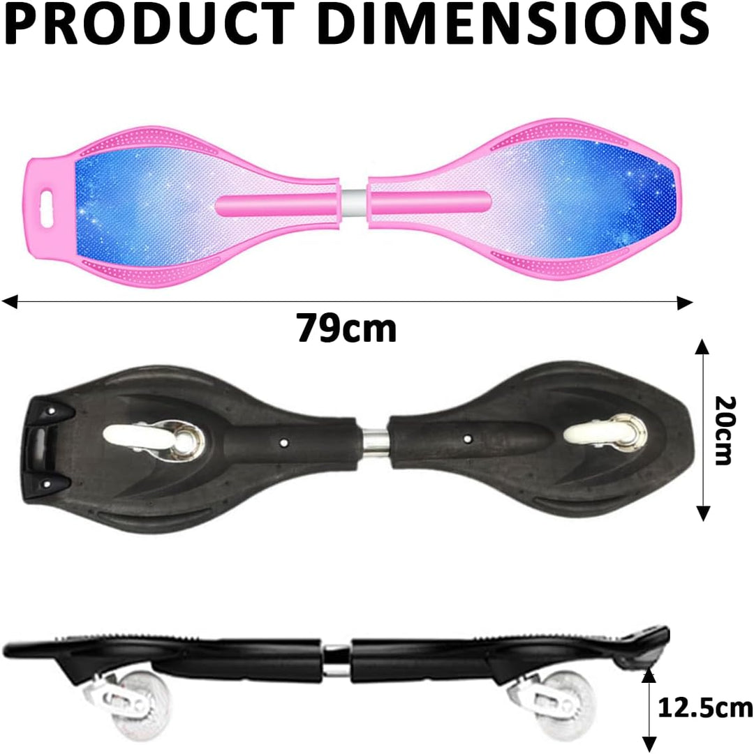 ERNAN Waveboard- Compact Lightweight Caster Board Kids/Teens. Waveboard Kinder Street Surfen Caster