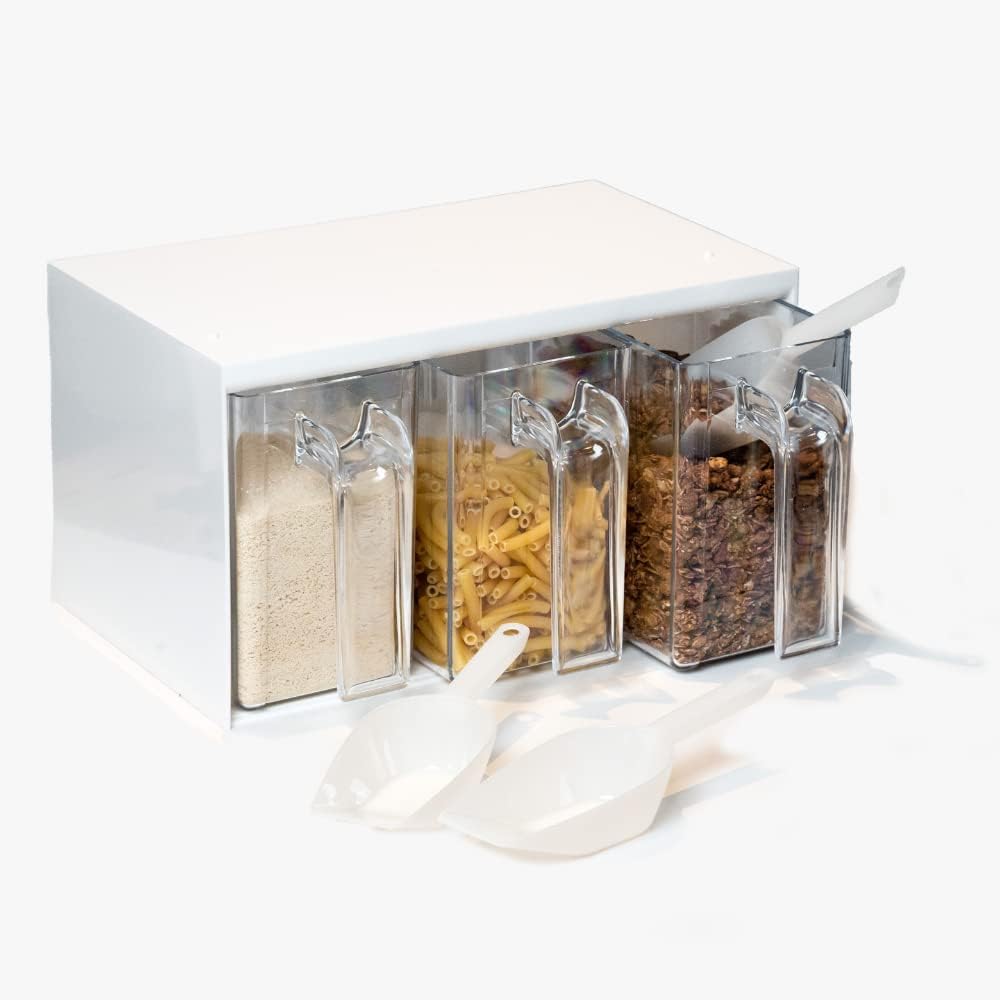 Westmark Schütten-Set, 4tlg., 1 Schüttengehäuse inkl. drei Schütten + 3 Schaufeln, Schütten-Volumen: