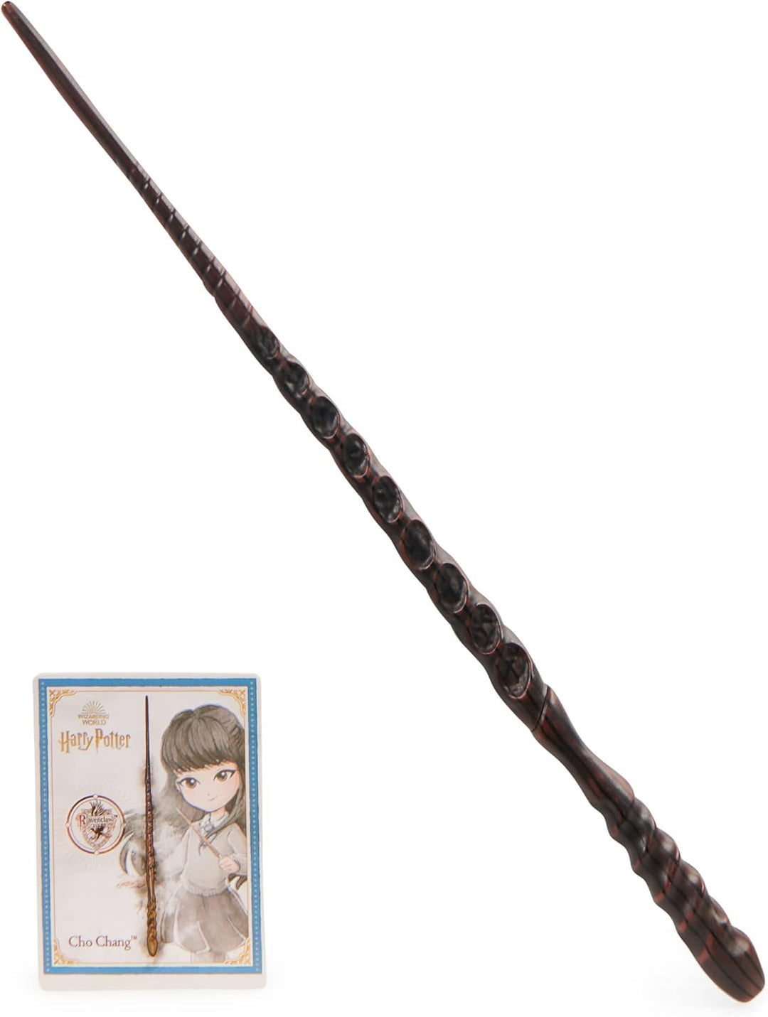 Wizarding World Harry Potter - Authentischer Cho Chang Zauberstab aus Kunststoff mit Zauberspruch-Ka