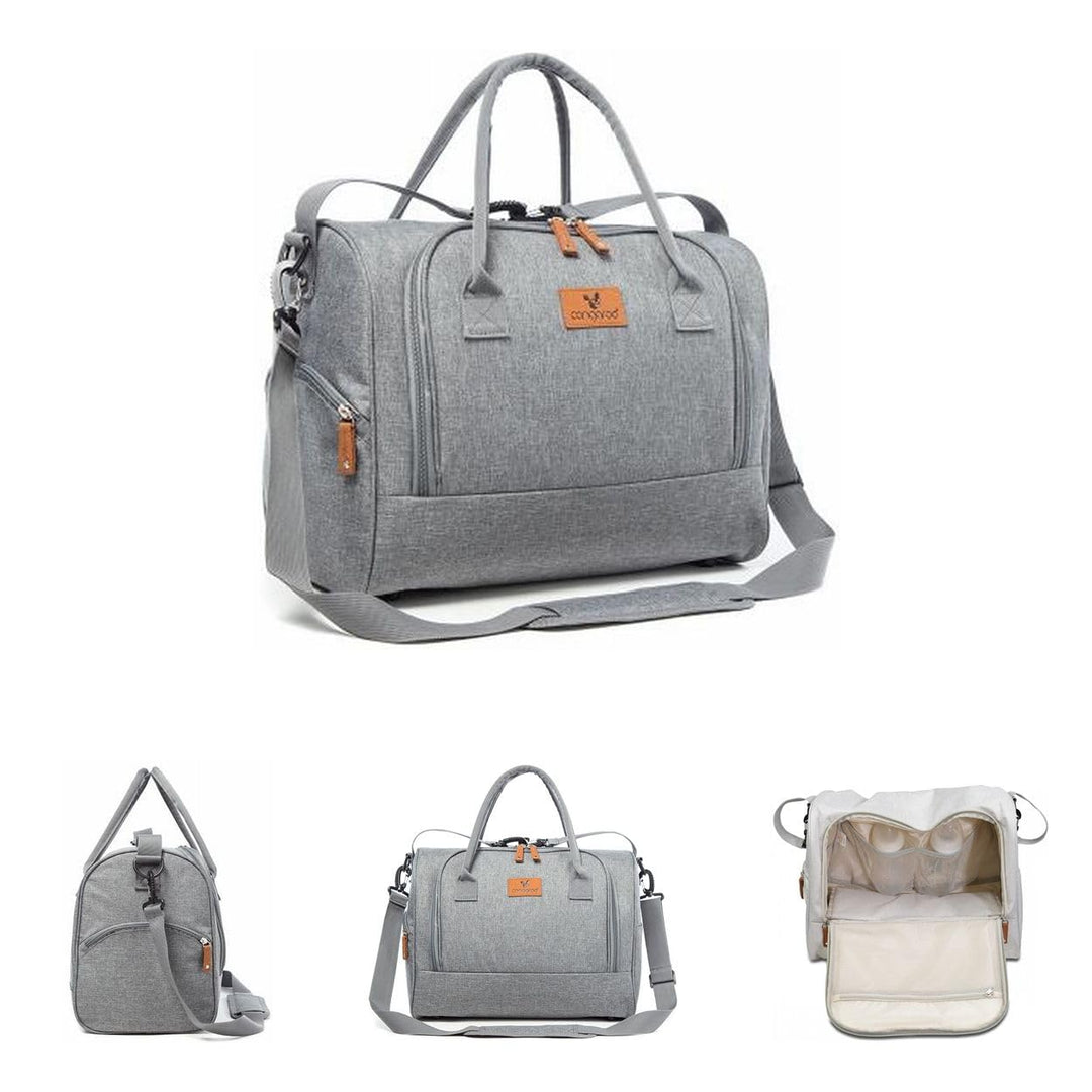 Cangaroo Wickeltasche Jossie Wickelunterlage, Reissverschluss, Gurt verstellbar, Farbe:grau, grau