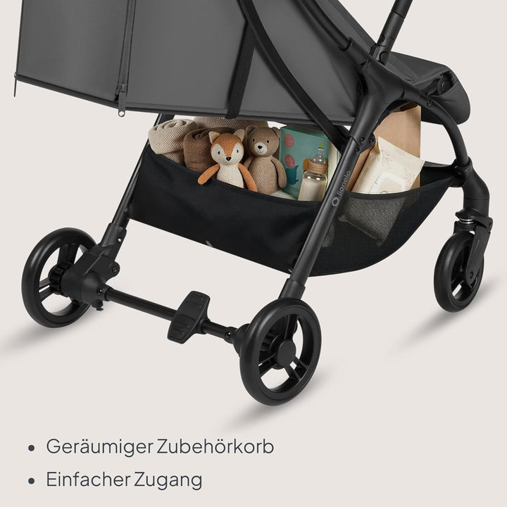 Lionelo Agia Reisebuggy Bis 22 kg, Leichter Buggy Kinderwagen ab 6 Monaten, Klein Zusammenklappbar m